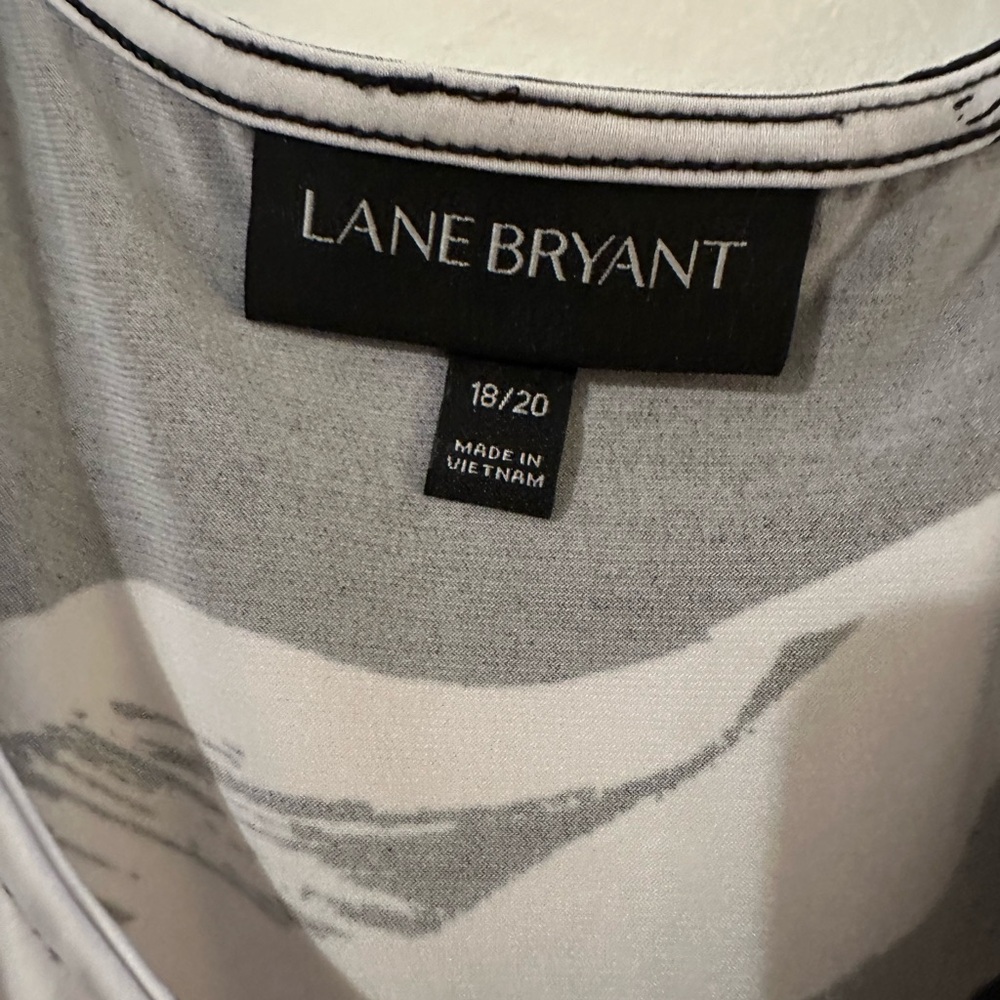 Lane Bryant Black and White Floral Midi Dress - Picture 3 of 3